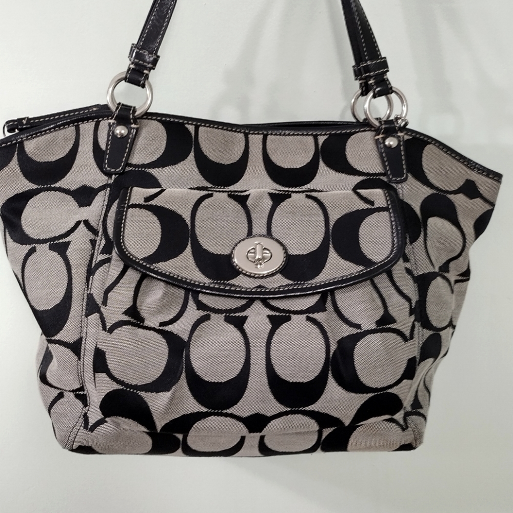 Coach Leah Signature Canvas Tote handbag F14659